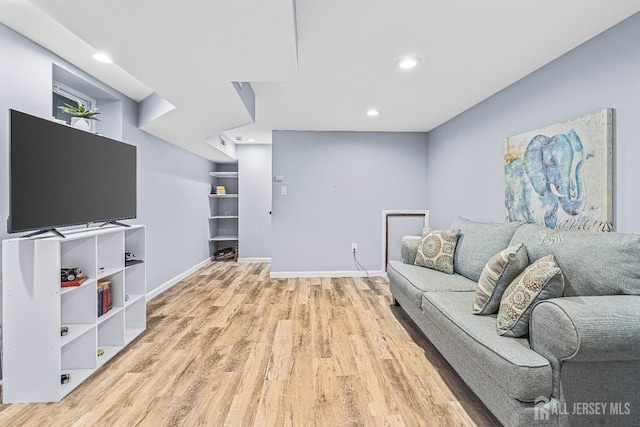 215 Kingsberry Dr, Franklin Twsp, NJ 08873 - living room featuring light wood-type flooring and recessed lighting