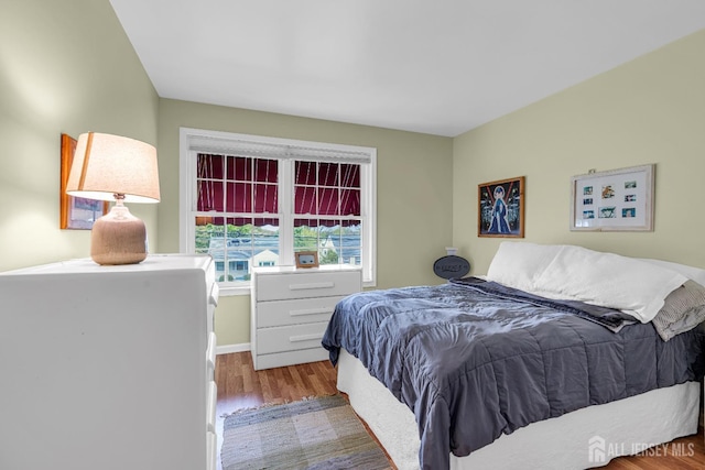 bedroom featuring light hardwood / wood-style floors