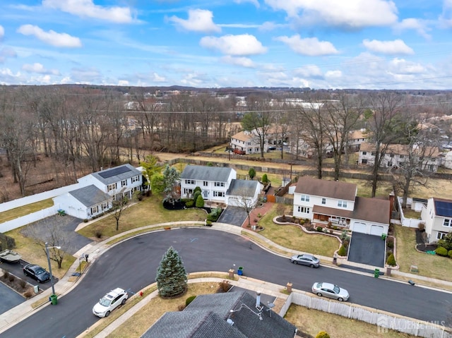 bird's eye view with a residential view