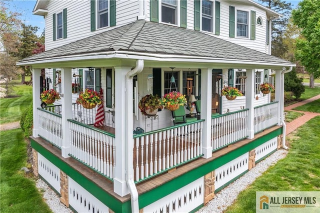 view of outdoor structure featuring a porch