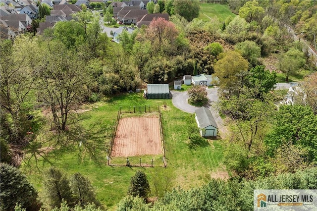 aerial perspective of suburban area