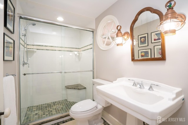 7 Finch Ct, West Windsor, NJ 08550 - full bathroom featuring a stall shower and recessed lighting