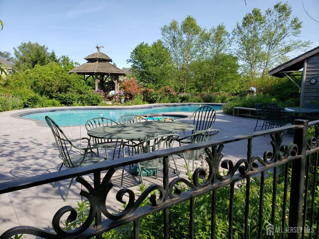 7 Finch Ct, West Windsor, NJ 08550 - outdoor pool featuring a gazebo and a patio area