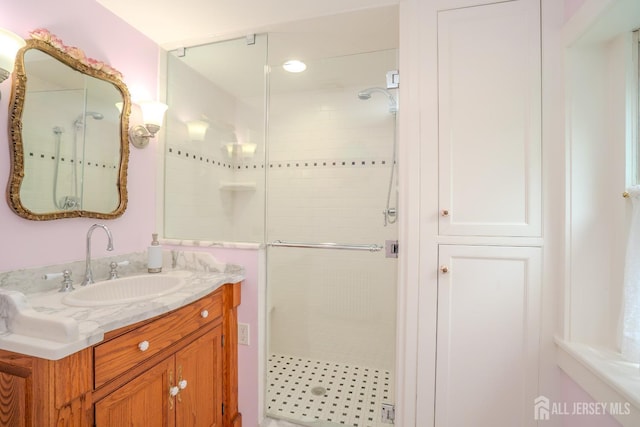 7 Finch Ct, West Windsor, NJ 08550 - bathroom with a stall shower and vanity