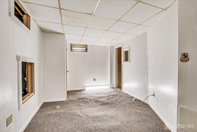 115 W Woodbridge Ave W, Iselin, NJ 08830 - empty room with carpet floors and a drop ceiling