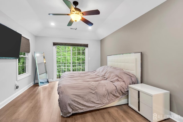 22 Daffodil Way, Old Bridge, NJ 08857 - bedroom with light wood-type flooring, a ceiling fan, recessed lighting, and access to exterior