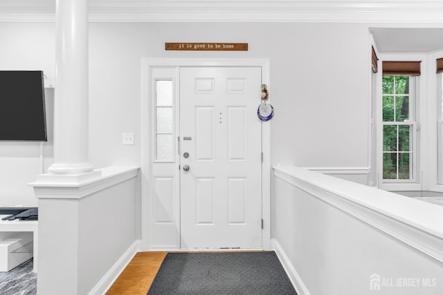 22 Daffodil Way, Old Bridge, NJ 08857 - foyer featuring crown molding and light wood-type flooring