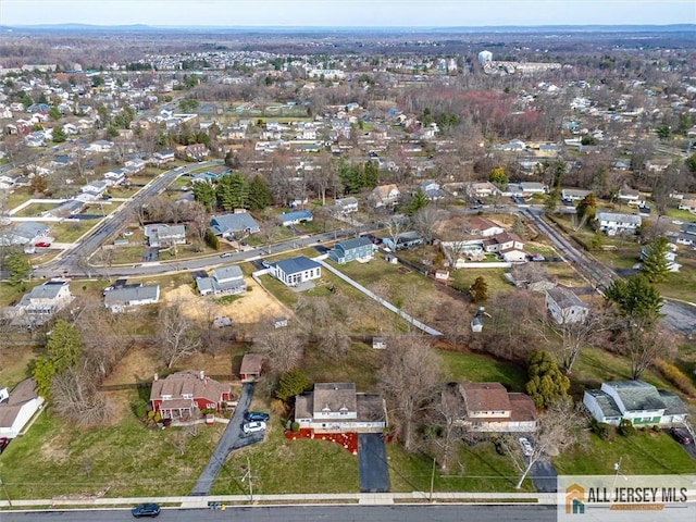aerial view with a residential view