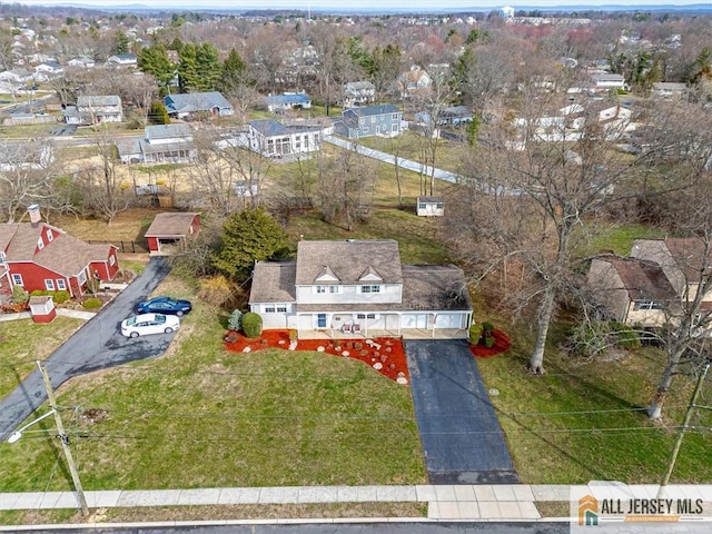 drone / aerial view with a residential view