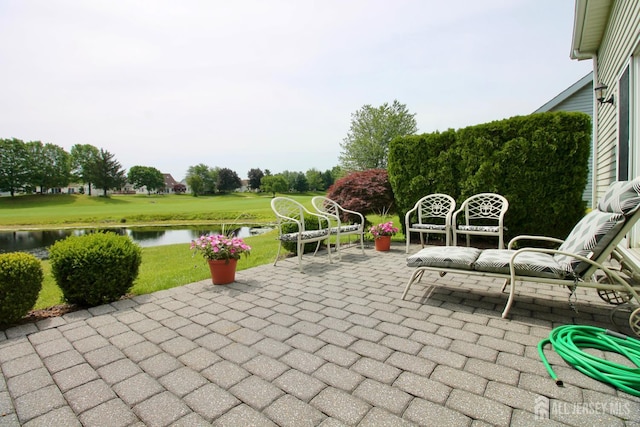 124 Chichester Rd, Monroe, NJ 08831 - view of patio / terrace featuring a water view