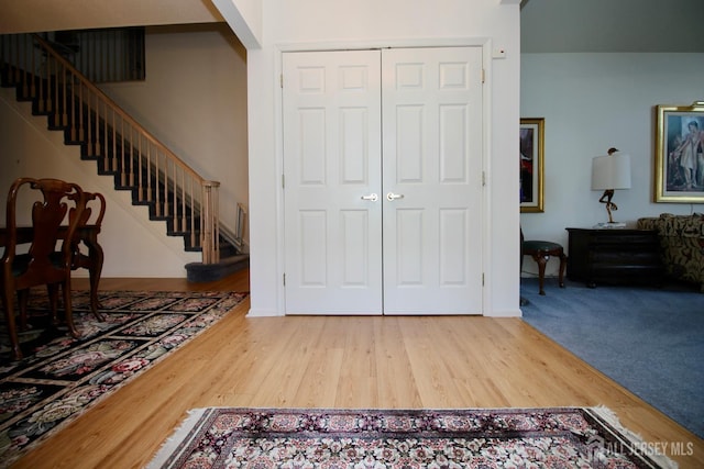 124 Chichester Rd, Monroe, NJ 08831 - entrance foyer featuring wood finished floors and stairs
