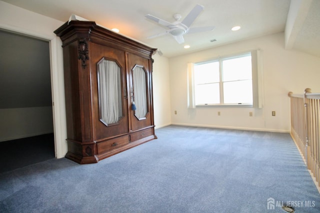 124 Chichester Rd, Monroe, NJ 08831 - carpeted foyer with ceiling fan, recessed lighting, baseboards, and vaulted ceiling
