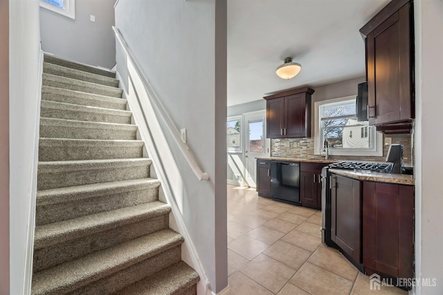 48 Columbus Ave, Edison, NJ 07008 - staircase with tile patterned flooring and baseboards