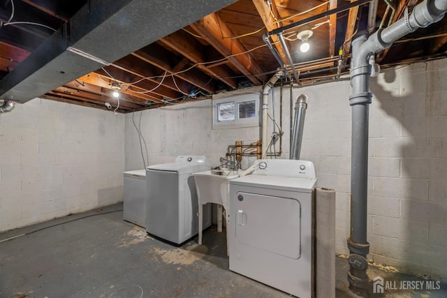 48 Columbus Ave, Edison, NJ 07008 - clothes washing area featuring separate washer and dryer