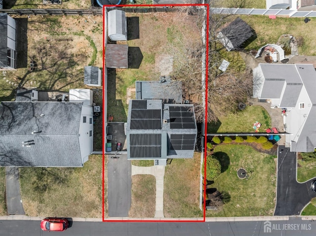 48 Columbus Ave, Edison, NJ 07008 - aerial view of property and surrounding area with property boundaries highlighted