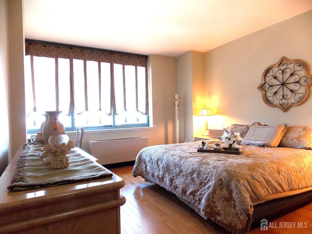 1 Spring St Unit 1205, New Brunswick, NJ 08901 - bedroom with radiator and wood finished floors