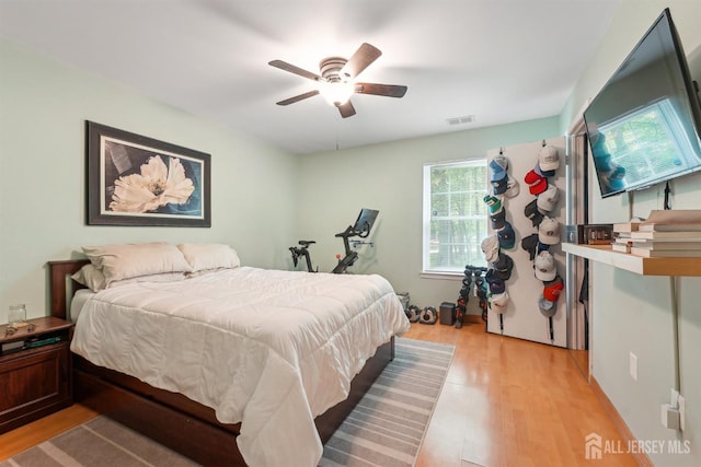 78 Pennsylvania Way N, Brunswick, NJ 08902 - bedroom featuring light wood finished floors and ceiling fan