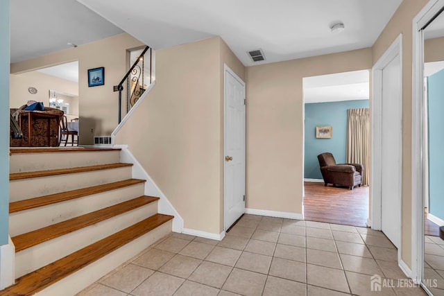 6 Onondaga St, Old Bridge, NJ 08857 - stairs featuring tile patterned floors and baseboards