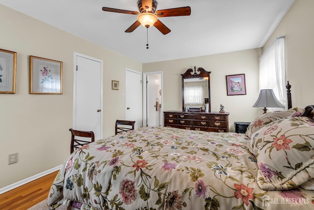 6 Onondaga St, Old Bridge, NJ 08857 - bedroom featuring wood finished floors, baseboards, and ceiling fan