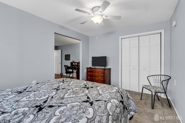 6 Onondaga St, Old Bridge, NJ 08857 - carpeted bedroom with a closet and a ceiling fan