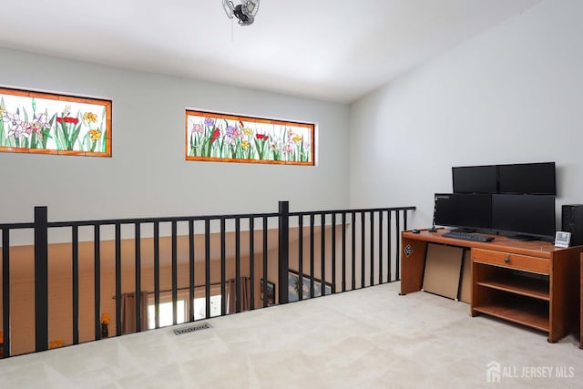 office space featuring carpet flooring