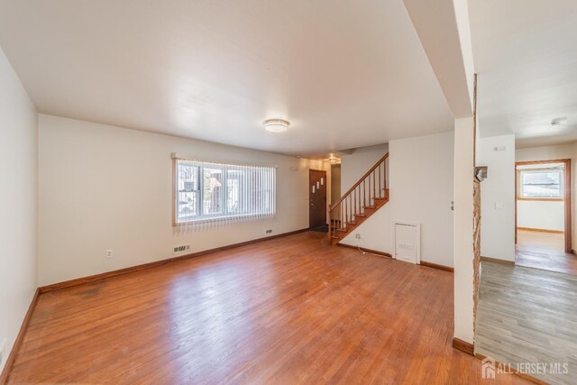 empty room featuring light hardwood / wood-style floors