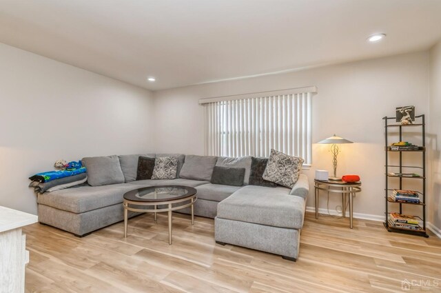 7 Sherbone Pl, Sayreville, NJ 08859 - living area with light wood finished floors, recessed lighting, and baseboards