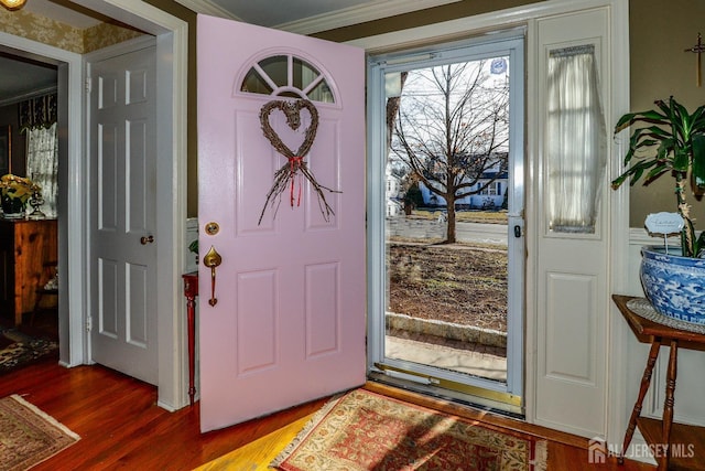 entryway featuring wood-type flooring