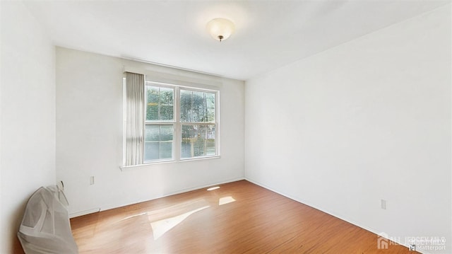 spare room with wood finished floors