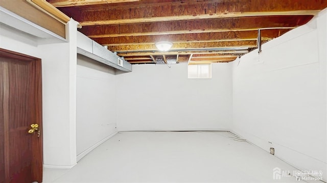 view of below grade area