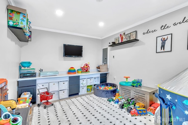 29 Dumas Rd, Old Bridge, NJ 08857 - playroom featuring crown molding and recessed lighting