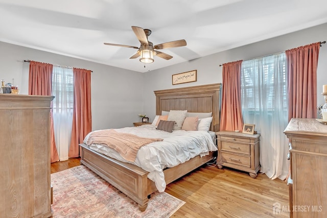 29 Dumas Rd, Old Bridge, NJ 08857 - bedroom with light wood-type flooring and a ceiling fan