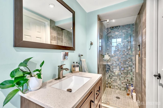 29 Dumas Rd, Old Bridge, NJ 08857 - full bathroom with a stall shower, vanity, and recessed lighting