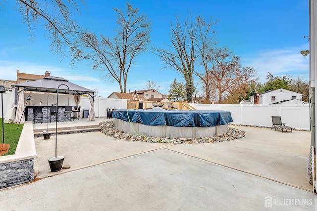 29 Dumas Rd, Old Bridge, NJ 08857 - view of pool featuring a fenced backyard, a patio, and a gazebo