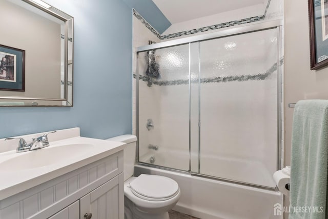 21 Haug St, Union Beach, NJ 07735 - full bathroom with toilet, vanity, and shower / bath combination with glass door