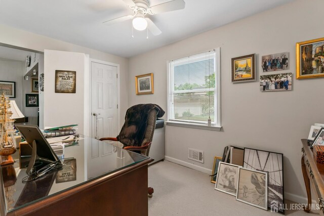 21 Haug St, Union Beach, NJ 07735 - carpeted office featuring ceiling fan and baseboards