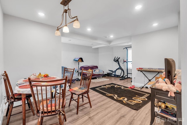 176 Main St, East Brunswick, NJ 08816 - workout room with wood finished floors and recessed lighting