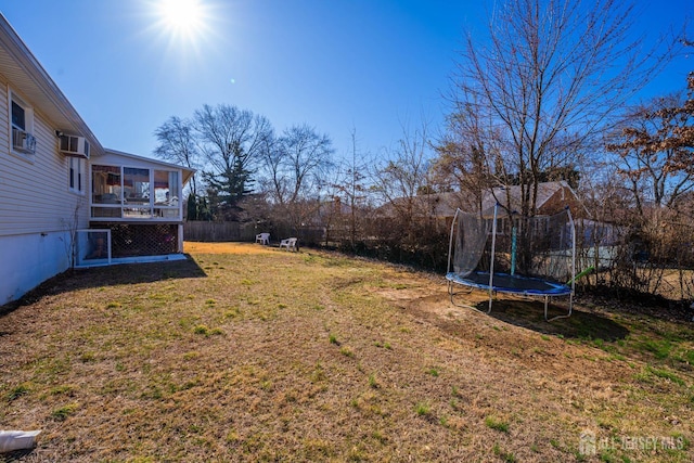 21 Coolidge Ave, East Brunswick, NJ 08816 - view of yard featuring a trampoline and a sunroom