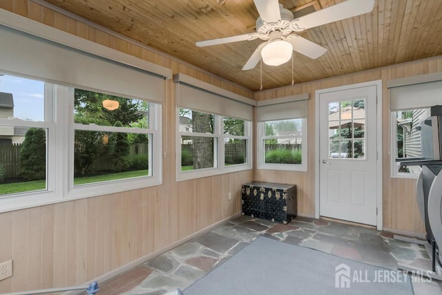 117 Osceola Ave, Middlesex, NJ 08846 - sunroom with wooden walls and wooden ceiling