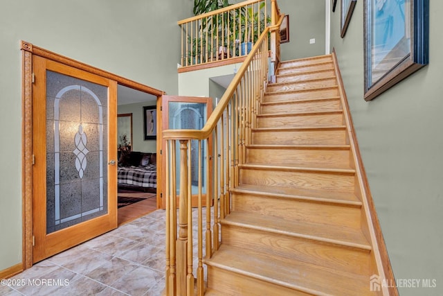 11 Patio Ct, Monroe, NJ 08831 - stairs with tile patterned flooring