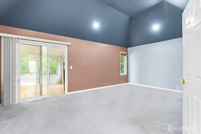 6 Highland Ave, Piscataway, NJ 08854 - carpeted empty room with plenty of natural light, high vaulted ceiling, and baseboards