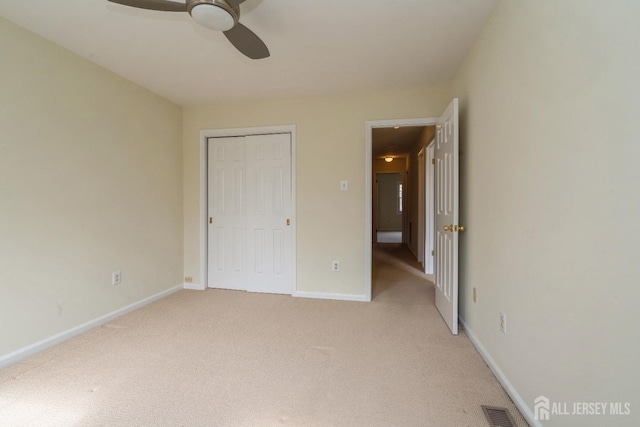52 Fair Acres Ct, South Brunswick, NJ 08540 - unfurnished bedroom featuring light carpet, a closet, and ceiling fan