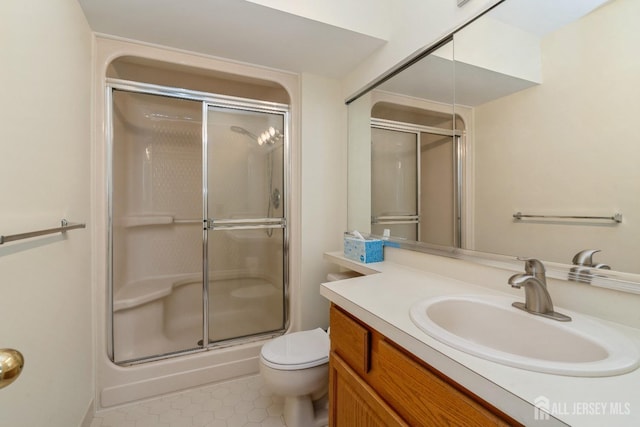 52 Fair Acres Ct, South Brunswick, NJ 08540 - full bathroom featuring a shower stall, vanity, and tile patterned floors