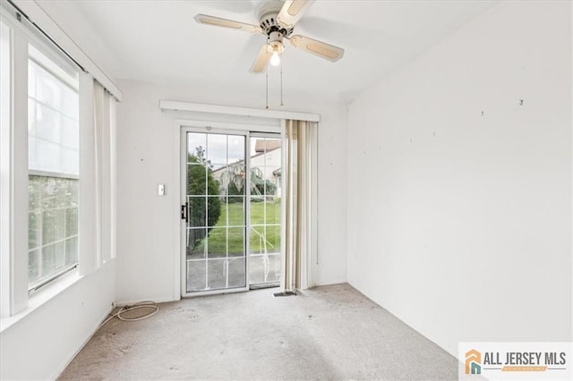 57 Yorkshire Dr Unit 57B, Jamesburg, NJ 08831 - carpeted empty room featuring ceiling fan