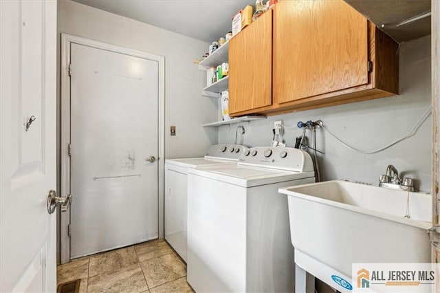 57 Yorkshire Dr Unit 57B, Jamesburg, NJ 08831 - washroom featuring cabinet space and washing machine and clothes dryer