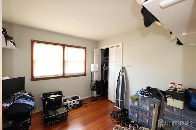 interior space with wood finished floors