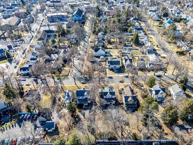aerial view with a residential view