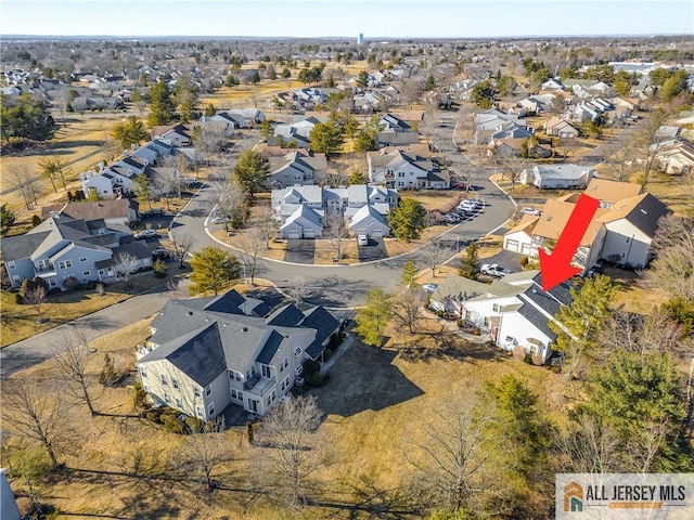 birds eye view of property featuring a residential view