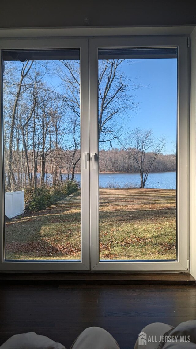 room details with a water view