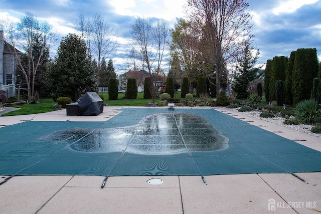 23 Keswick Cir, Monroe, NJ 08831 - view of swimming pool featuring a covered pool and a diving board